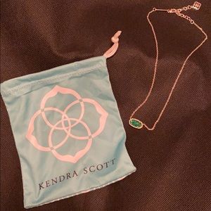 Kendra Scott Elisa Emerald Stone Necklace